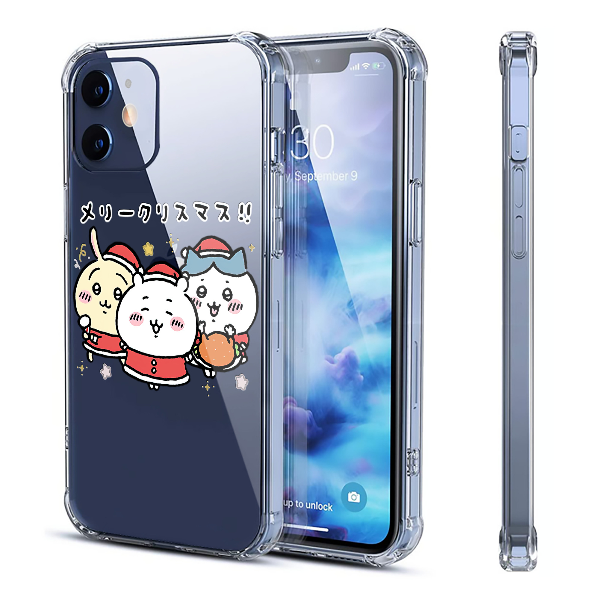 （画像用） ちいかわ ハチワレ Chii-kawa hachiware 【iPhone 12シリーズ対応】透明スマホケース（クリアソフトケース）